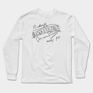 Puccini | Dedication with handwritten score of Madame Butterfly by Giacomo Puccini Long Sleeve T-Shirt